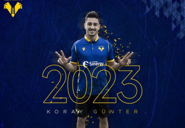Корай Гюнтер е подписал договор с Верона bet365